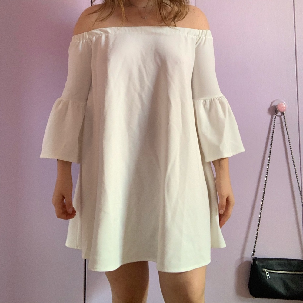 ASOS Off Shoulder Dress with Bell Sleeve